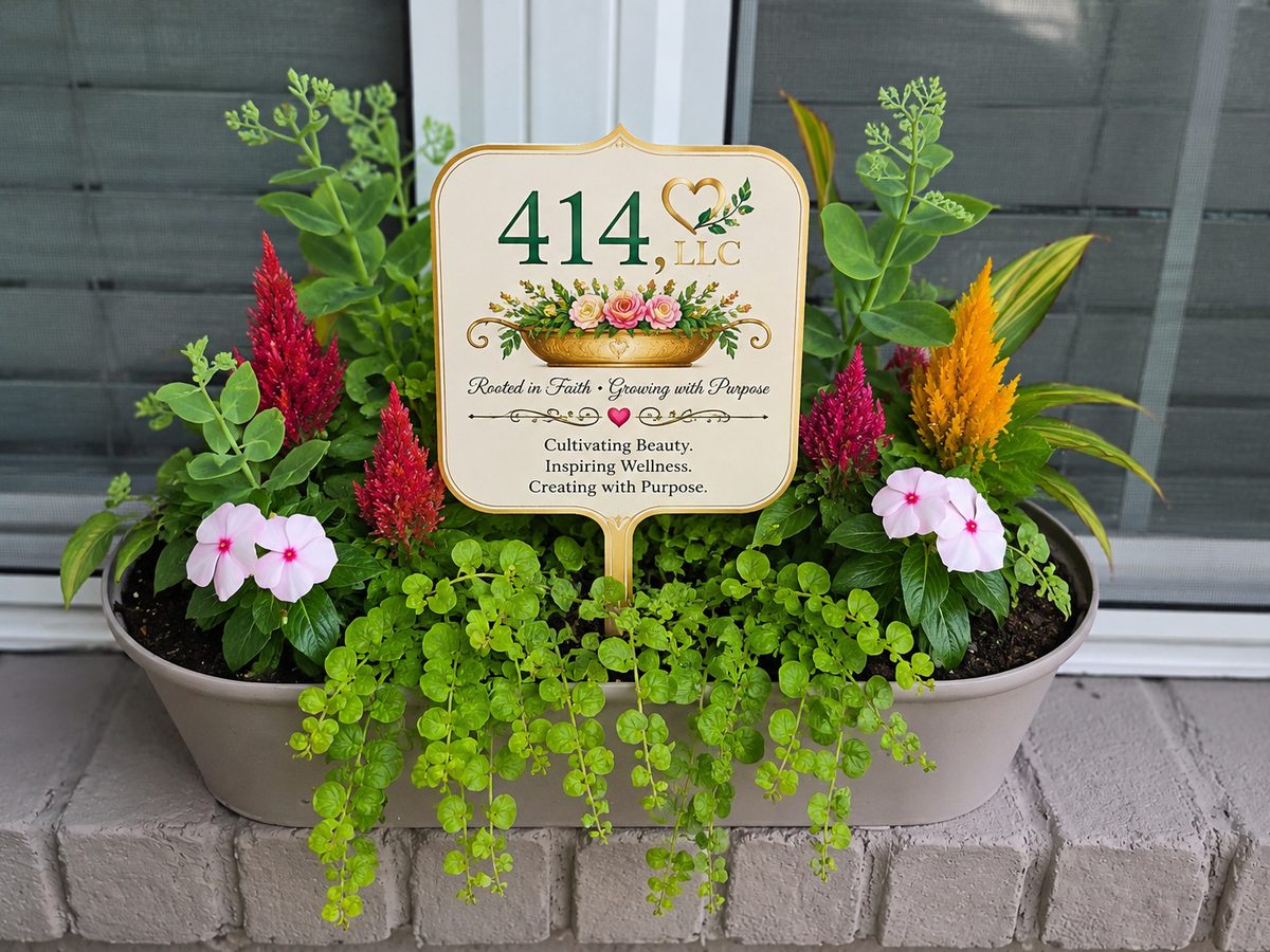 Small Floral Planter